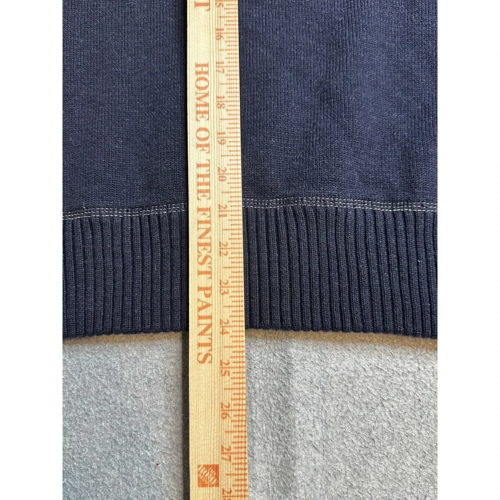American Eagle Sweater Mens M Navy Blue Crewneck Raglan Contrast Stitch Logo